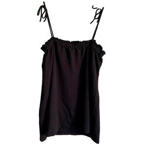 H & M Black Waffled Jersey Dress Sleeveless Mini Dress Size Large